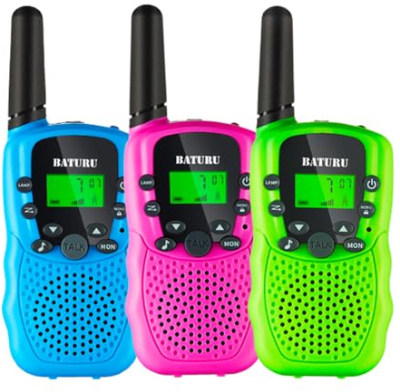 Walkie Talkies for Kids 3 Miles, 22 Channels Battery-saving Walkie Talkie with Clear Sound, Outdoor Games for Backyard Camping, Kids Toys for Boys Girls Age 3-12, Girls Gifts for 3 4 5 6 7 8+ Year Old