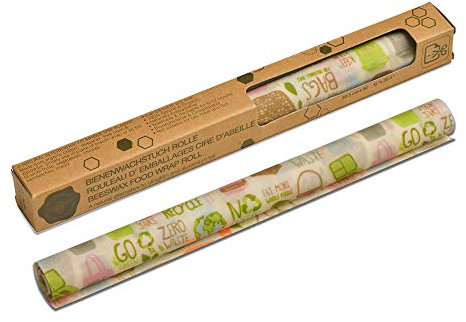 Nuts Innovations Bienenwachstuch Rolle mit Zero Waste Dekor 32x90 cm