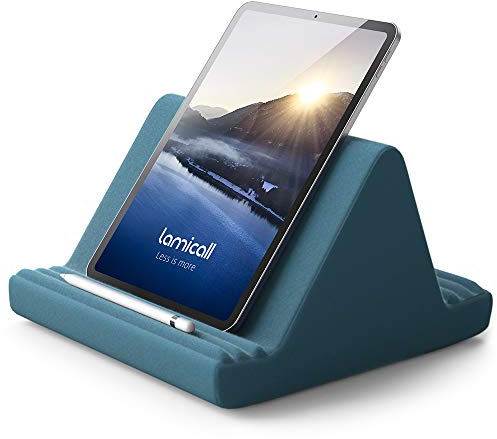 Lamicall Tablet Halter Kissen, Tablet Ständer - Kissenhalter Halterung Bett Sofa für New 2024 iPad Pro 9.7, 10.5, 12.9, iPad Air Mini 3 4, für Switch, Samsung Tab, iPhone, Bücher - Grün