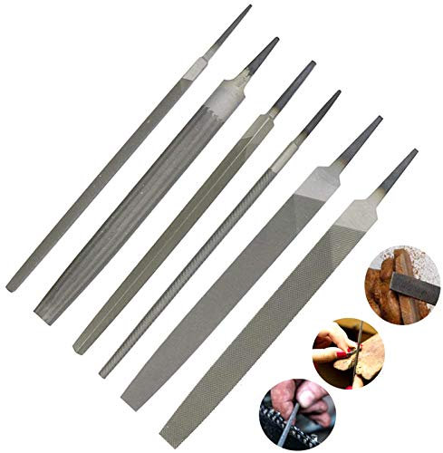 Hochleistungs-Feilen- Und Raspelset 6-Teilig, Spitz, Flach, Flach, Rund, Dreieckig, Halbkreis Für Holz-, Metall-, Modell- Und Hobbyanwendungen