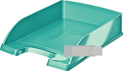 Leitz Briefkorb Wow A4 (10 - Pack + 20 Schildchen, Eisblau)