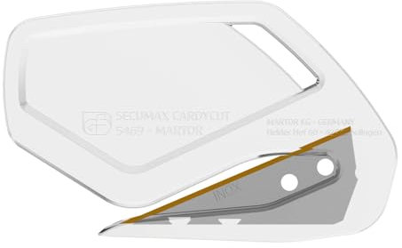 MARTOR 10 x Sicherheitsmesser, Verdeckte Klinge, SECUMAX CARDYCUT, Profi Cuttermesser, Leicht, Kunststoff, Rechts- & Linkshänder, GS Geprüft