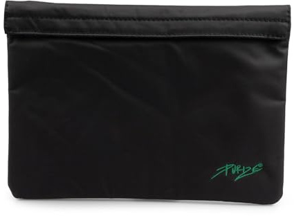 PURIZE® Borsa al carbone attivo I ermetica I Chiusura lampo impermeabile I voci adsorbite I Fodera in carbone attivo - Borsa ermetica per uomo e donna, Nero , m