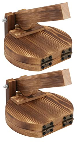 DOITOOL Wood Tortilla Press 2Pcs Dough Dumpling Skin Maker Presser Authentic Traditional Wood Tortilla Sope Maker Heavy Duty Corn Tortilla Machine
