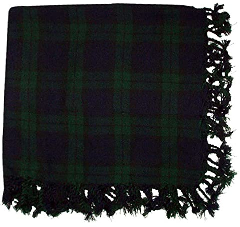 Highlander Kilt Fly Plaids Scottish Piper Tartan Homme Highland Robe traditionnelle, Blackwatch