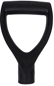 Qaziuy D Shaped Spade Handle, Plastic Garden Shovel Handle Replacement, 34mm Inner Diameter, Black