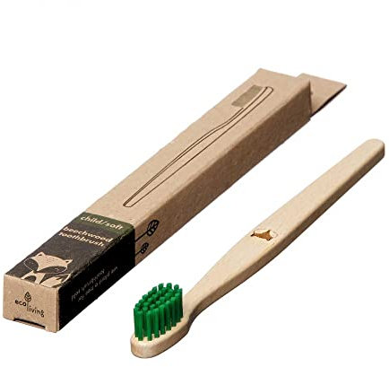 Kids 100% Plant-Based Beech Wood Toothbrush - Fox (FSC 100%)