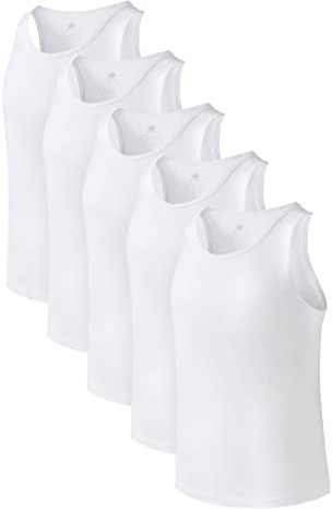 DAVID ARCHY Men's Tank Top Undershirts Moisture-Wicking Underwear for Mens | Bamboo Rayon, Breathable, Stay-Tucked, Soft, Cooling, Regular Fit