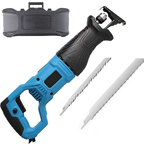 BONAD 900W/1050W/1300W Sierra de Carnicero Eléctrica para Cortar Carne Congelada Jamon y Hueso,Mano Sierra Sable Inalámbrica,Inicio Comercial Sierra Recíproca Velocidad de Corte,Blue-900W