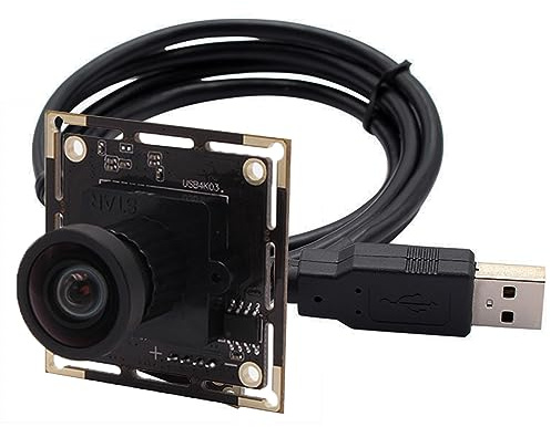 Svpro 4K USB Kameramodul Weitwinkelkamera Board mit verzerrungsfreiem Objektiv, CMOS IMX415 Sensor Industriekamera ohne Mikrofon, USB2.0 UVC Plug and Play Webcam Board für Computer,Laptop,OpenCV