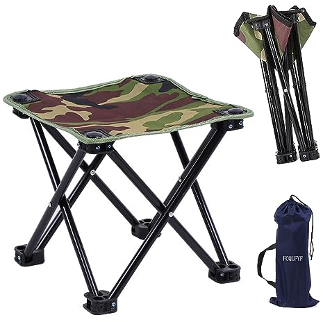 FCQLFYF Sgabello da Campeggio, Sgabello Pieghevole Portatile, Sgabello Da Pesca, Sedia Mini sgabello, Per Spiagge,Tour,Caccia,Golf,Escursionismo,Pesca e Campeggio