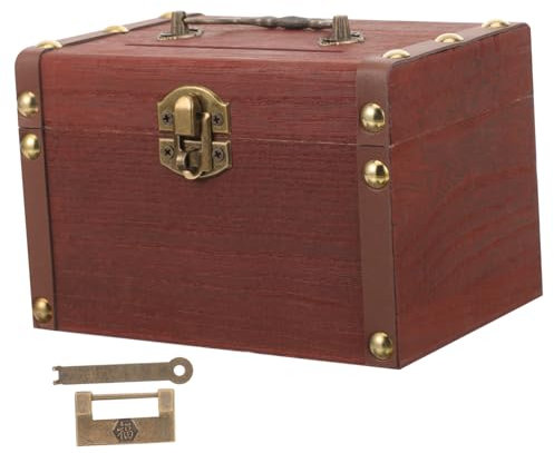 ibasenice Holz Schmuckkästchen Ohrringhalter Aufbewahrungsbox Für Haaraccessoires Im Retro-stil Mit Abschließbarem Verschluss Für Unterwegs