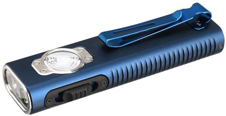 TrustFire Mini X3 Wiederaufladbare EDC Taschenlampe mit weißem Licht, Flutlicht, UV und grün Licht, 1050 Lumen Taschenlampe LED Aufladbar, 4 Lichtquellen Tragbar Flache Taschenlampen (dunkelblau)