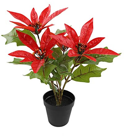 Xumh2024-3 Künstliche Bonsai-Baum Künstliche Desktop-Topfpflanzen aus Kunststoff, AST, gefälschter Weihnachtsbaum, Tropische Blumen, Heim- und Gartendekoration Feng Shui Deko (Color : 46cm 3 Forks)