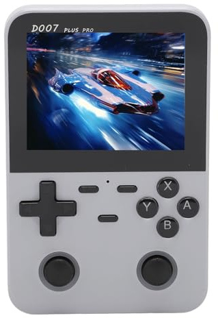 D007 Handheld Game Console Open Source Color Screen Retro Gaming Console with Crossed Direction Key Shooting Accessories (Silver)
