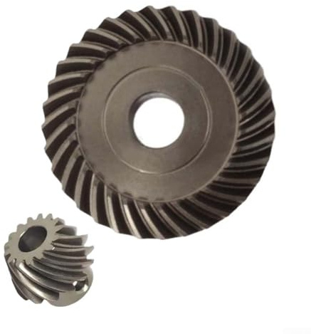 Oniissy 1 pezzo di ricambio NA186342 Gear per DWE8200 DWE820 Smerigliatrice angolare Parte ingranaggio, Pignone conico a spirale Set in metallo, Smerigliatrice angolare Parte di ricambio per utensili