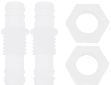 Briny River 4 Set 10-M14-10 10 mm Dubbel Plastslangspets Barb Skottbeslag med Packning för 10 mm Innerdiameter Hexagon Spik Kopplingsadapter för