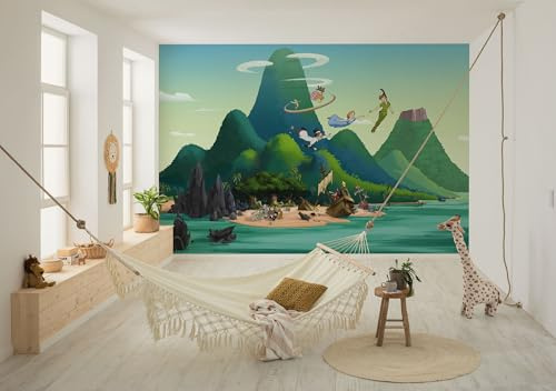Komar Vlies Fototapete - Disney Peter Pan And the Lost Boys - Größe 400 x 250 cm - Tapete, Kinderzimmer, Kindertapete
