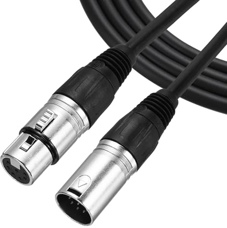 sourcing map 10ft 7 Pin XLR Cable XLR Male to Female Adapter Microphone Cable for Stage Studio Cable
