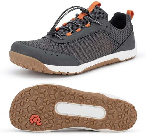 Pulltop Men's Barefoot Water Shoes | Quick-Dry | Lightweigh Wide Zero Drop Self-Draining Sole Amphibious Sneakers Dark-Gray Size 11