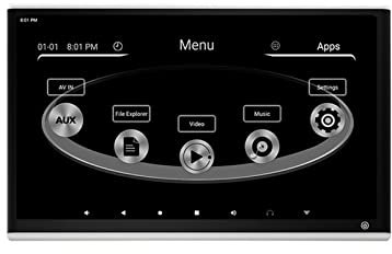Auto-TV-Kopfstützenmonitor, 13,3-Zoll-Kopfstützenmonitor IPS-Touchscreen-Auto-Rücksitzunterhaltung 4K-Fahrzeug-Videoplayer-Anzeige mit Spiegelung Für lange Autofahrten oder Familienurlaube(1 PCS Silve