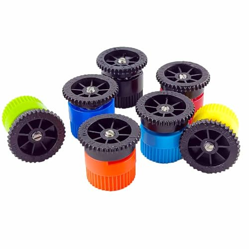 Riegopro Ugello regolabile per diffusore di irrigazione, portata da 1 a 5,5 metri, irrigazione efficace e risparmio idrico, confezione da 5 unità (RP-N17 (4,7-5,5 metri)