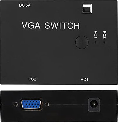 Splitter VGA, Scatola di Sdoppiamento per Accessori per Computer Accessori per Display HD Scatola di Sdoppiamento per Monitor con Plug and Play per Monitor TV PC