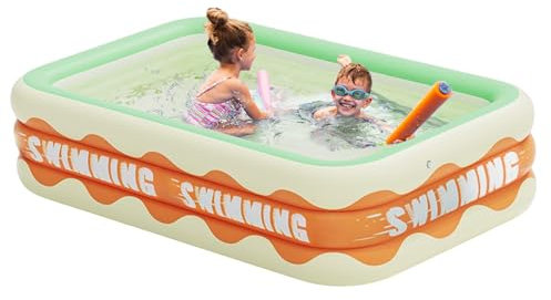 Schlauchboote Schwimmringe - Aufblasbare Familienpaddel | Faltbarer Haustier -Schwimmbad | Schlauchboote Über Dem Boden | Swimmingpool Für Gartenhaus, Garten, Sommerrunde Sicherheit Nicht Rutsches Auß