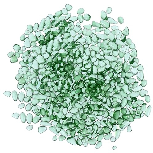 Toyvian 1 Pack Colorful Aquarium Stone Set Polished Glass Crystal Stones for Fish Tank Decor Durable Substrate for Aquatic Plants Flower Pots for Craft Projects and More