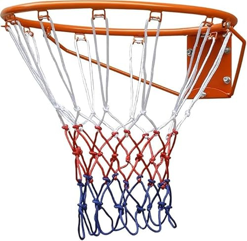 Canestro da basket professionale pieghevole con rete, rete da basket per interni/esterni, appendibile a parete, 32 cm