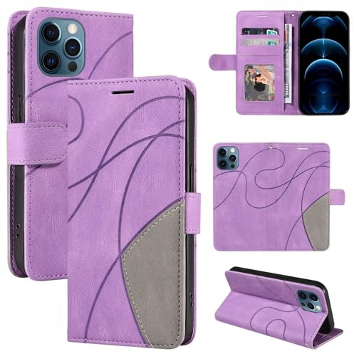 Funda para Motorola Moto E20/E30/E40, Carcasa Tipo Libro de Piel PU con Bloqueo RFID, Soporte, Ranuras para Tarjetas, Protección Completa - púrpura