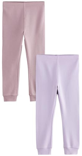 NEXT Mädchen Thermo-Leggings im 2er-Pack Lila Violett 110-116