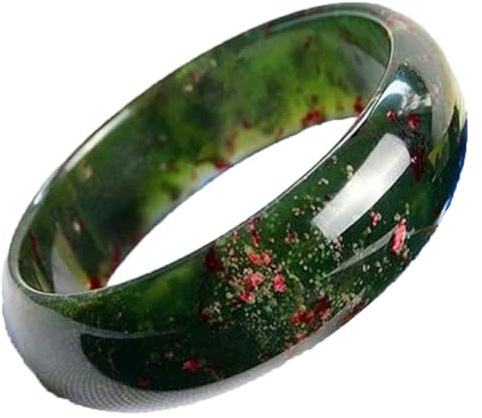 Jade-Armreif für Frauen, natürlicher dunkelschwarzgrüner Jadeit-Armreif-Schmuck