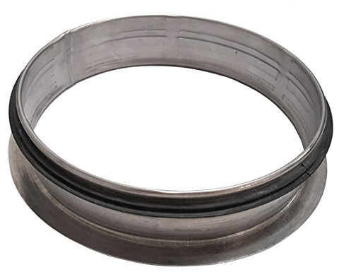 Intelmann Edelstahl Rosette Ø 125 mm Bundkragen mit Dichtung, Flansch für Rohr