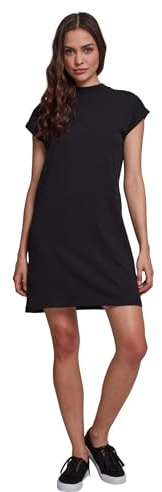 URBAN CLASSICS Vestito Donna a Maniche Corte, Vestito Donna Estivo, Colletto Stretto, Abito Casual Disponibile in Diversi Colori e Taglie XS - 5XL