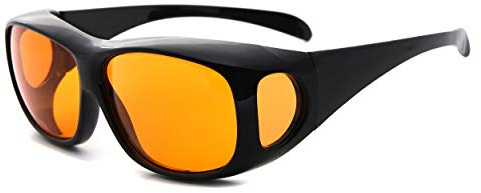 eyekepper Lunettes bloque la lumière bleue à 100%, teinte orange, anti-uv, anti-eblouissement, adapté aux ecran pc tablette smartphone tv gaming