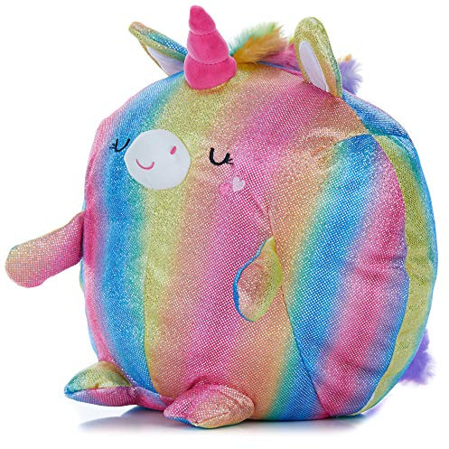 KIDS PREFERRED Pal - Round Large Shiny Unicorn - Sparkler - Stuffed Animal Plush 11.5 91905 Multicolor