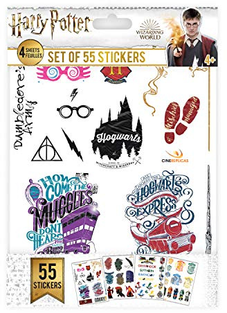 Cinereplicas Harry Potter - Logos Stickers (Set of 55) - Official Licensed