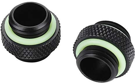 Raccordo a compressione 2 pezzi, connettore per raffreddamento ad acqua con anelli di tenuta Adattatore per tubo flessibile con filettatura G1 / 4 doppio esterno Raccordo a compressione durevole in ra