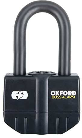 Oxford Security Motorcycle Boss Alarm 16mm Sold Secure Motorbike Padlock Black LK484 (Black)