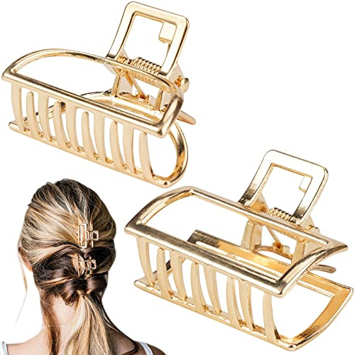 2 Pinzas Para El Cabello MetáLicas Antideslizantes, 4 Cm Accesorios El