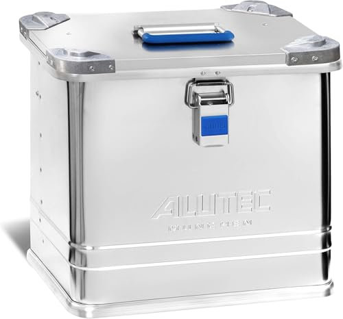ALUTEC Aluminiumbox INDUSTRY 27 (Inhalt 27 l, Innenmaße (LxBxH) 350 X 245 X 315 mm, staub-/spritzwassergeschützt, Werkzeugbox, Aufbewahrungskiste, Gewicht 2,73 kg) 13027