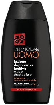 Dermolab Uomo Aftershave Lotion Beruhigend und erfrischend, für alle Hauttypen, beruhigende und erfrischende Wirkung, beugt Rötungen vor und befeuchtet das Gesicht, dermatologisch getestet, 120 ml