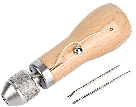 Kit di Riparazione per Scarpe per Aggraffatrice a Mano con Punteruolo per Macchina da Cucire per Pelle di Tela di Riparazione per Cucito Fai-da-Te(Registri)