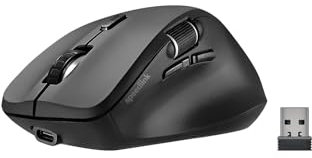 Speedlink Libera Rechargeable Wireless Silent Mouse, Souris PC sans Fil silencieuse Rechargeable, Souris Bluetooth et USB 2.4GHz, molette de défilement du Pouce pour défilement Horizontal Silencieux