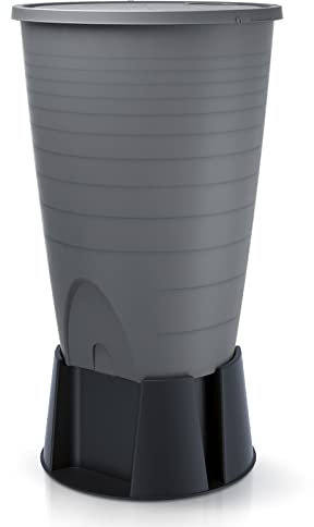 FLORANTIA Regentonne Peruno 260 Liter grau mit Sockel