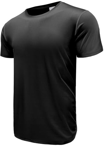 Boyzn T-shirtar för män, fukttransporterande, ”dry-fit”, fitness/sporttröjor, atletisk, löpning, gymträning, kortärmad t-shirt för män, 1-pack eller 3-pack, XL