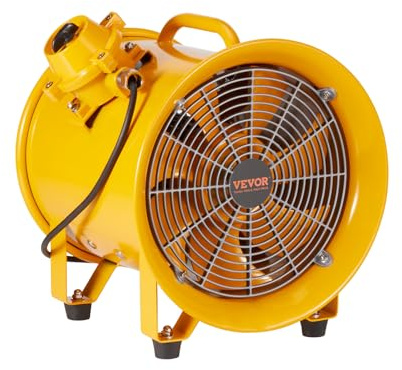 VEVOR Explosion Proof Fan 10 Inch, 350W 1942CFM, Industrial Portable Ventilator Blower/Exhaust with 9.8ft Light Cord -No Plug