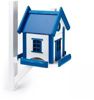 Mondo Viro Nido pour oiseaux Benji en bois de conifère 25 x 25 cm 28 h (bleu, 25 x 25 cm 28h)