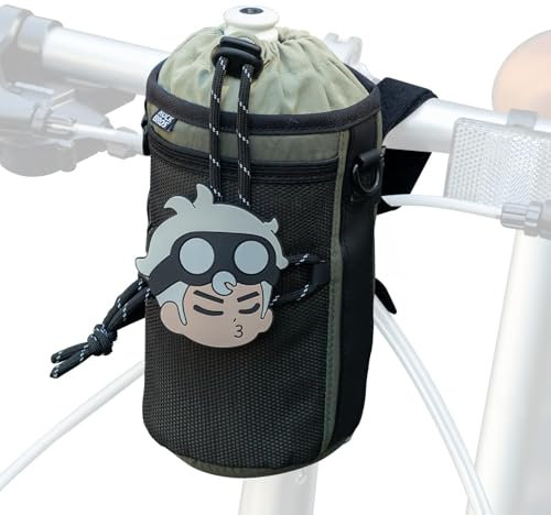 ROCKBROS Bike Bottle Holder Nylon Water Bottle Bag Lightweight Water Bottle Carrier with Shoulder Strap Universal Bike Cup Holder Bicycle Drinks Holder for Cycling, Kids, Adults, Road Bikes, MTB